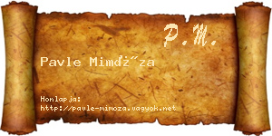 Pavle Mimóza névjegykártya